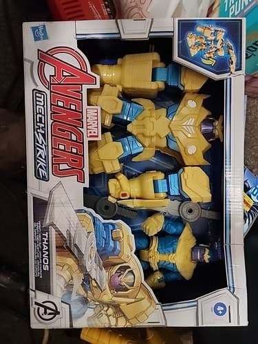 AVENGERS HASBRO MARVEL MECH STRIKE 9 INCH INFINITY MECH THANOS AND BADE - NEW - Image 1
