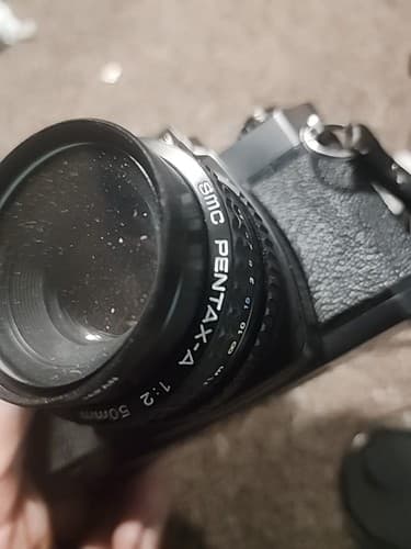 Ricoh KR-10 Black 35mm SLR Film Camera with 50mm F2 Pentax Lens - Thumbnail 2