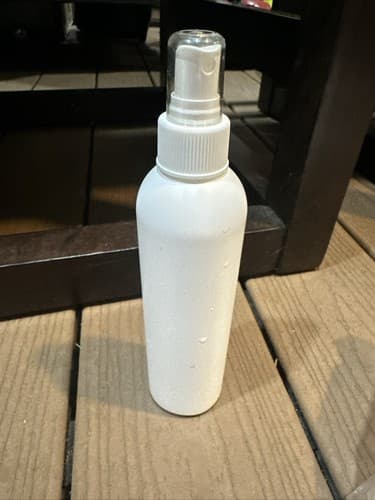 Frosted 8 oz Plastic Cosmo Round White Bottles Disc Top Cap 10 Bottles