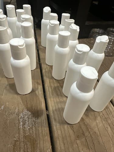 2oz HDPE White Plastic bottles with Dispensing Cap - Easy Squeeze! 20 Bottles