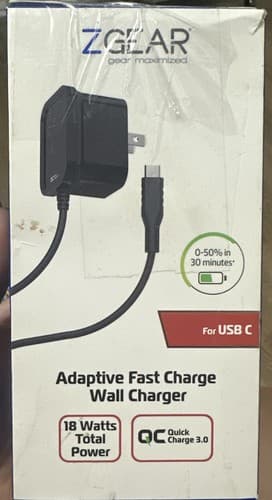 Z Gear USB-C power delivery fast wall charger!! Quick Charge 3.0 - Image 1