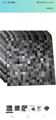 10-Piece Self-Adhesive Metal Backsplash, Peel and Stick Tile for Kitchen Brushed - Image 1