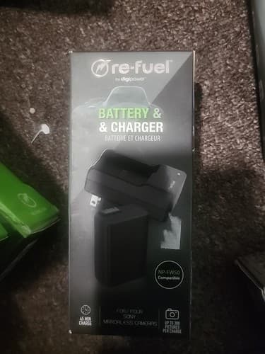 DIgipower. Re-Fuel. Battery & Charger for Sony Mirrorless Camera NP-FW50