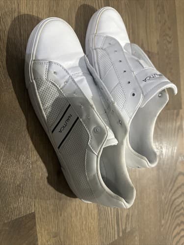 NAUTICA MENS WHITE SNEAKERS SHOES SIZE 13 CASUAL SHOES LOW TOP ATHLETIC - Thumbnail 2
