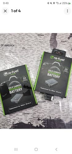 Digipower Re-Fuel DSLR Camera Rechargeable Replacement Battery for Nikon EN-EL14