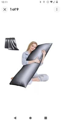 Body Pillow With Satin Pillowcase Cooling Body Pillows For Adults Long Pillow Fo - Image 1