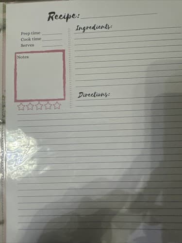 Recipe Binder - Favorite Recipes Hard Cover - Thumbnail 2