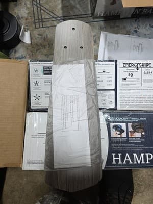 Fan Blades for Hampton Bay Wellston II 44in 1005393195 Blades (5-Blades)