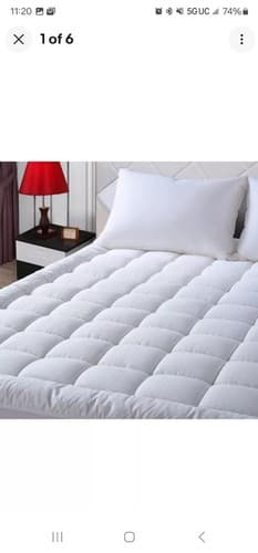 EASELAND Queen Size Mattress Pad Pillow Top Mattress Cover Protector Cotton - Image 1