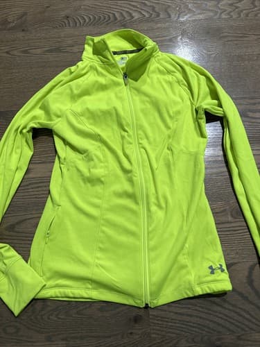 Under Armour Womens Small Long Sleeve Semi Fitted Lime Green - Image 1