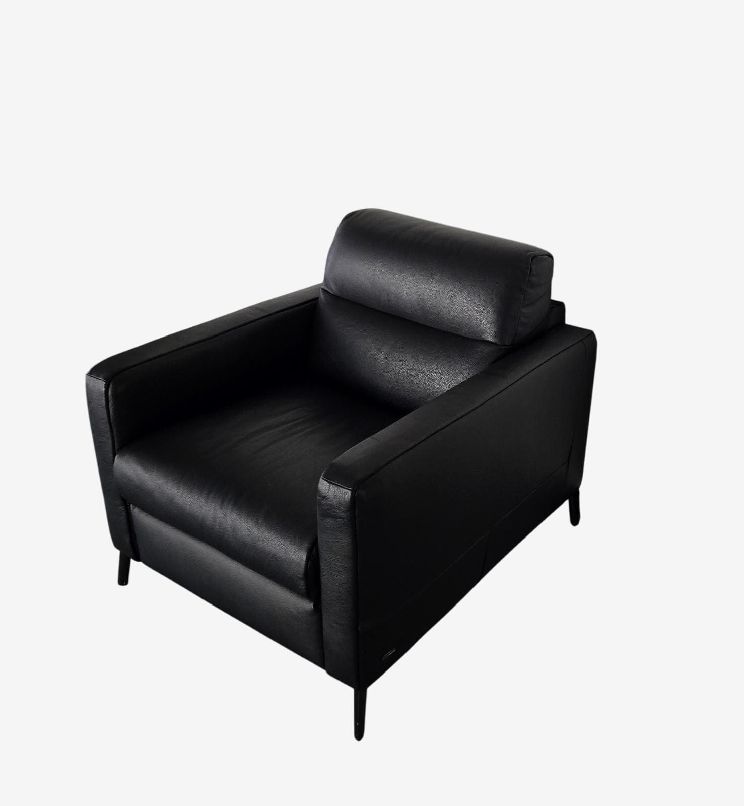 Natuzzi Editions Fascino - C008 leather chair, Black