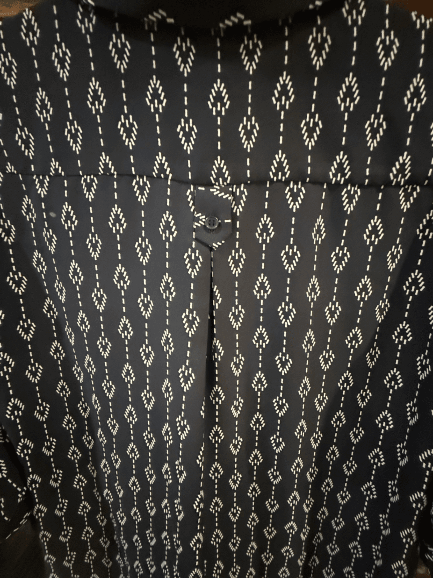 Pleione Black Patterned Long Sleeve Blouse Size S - Thumbnail 2