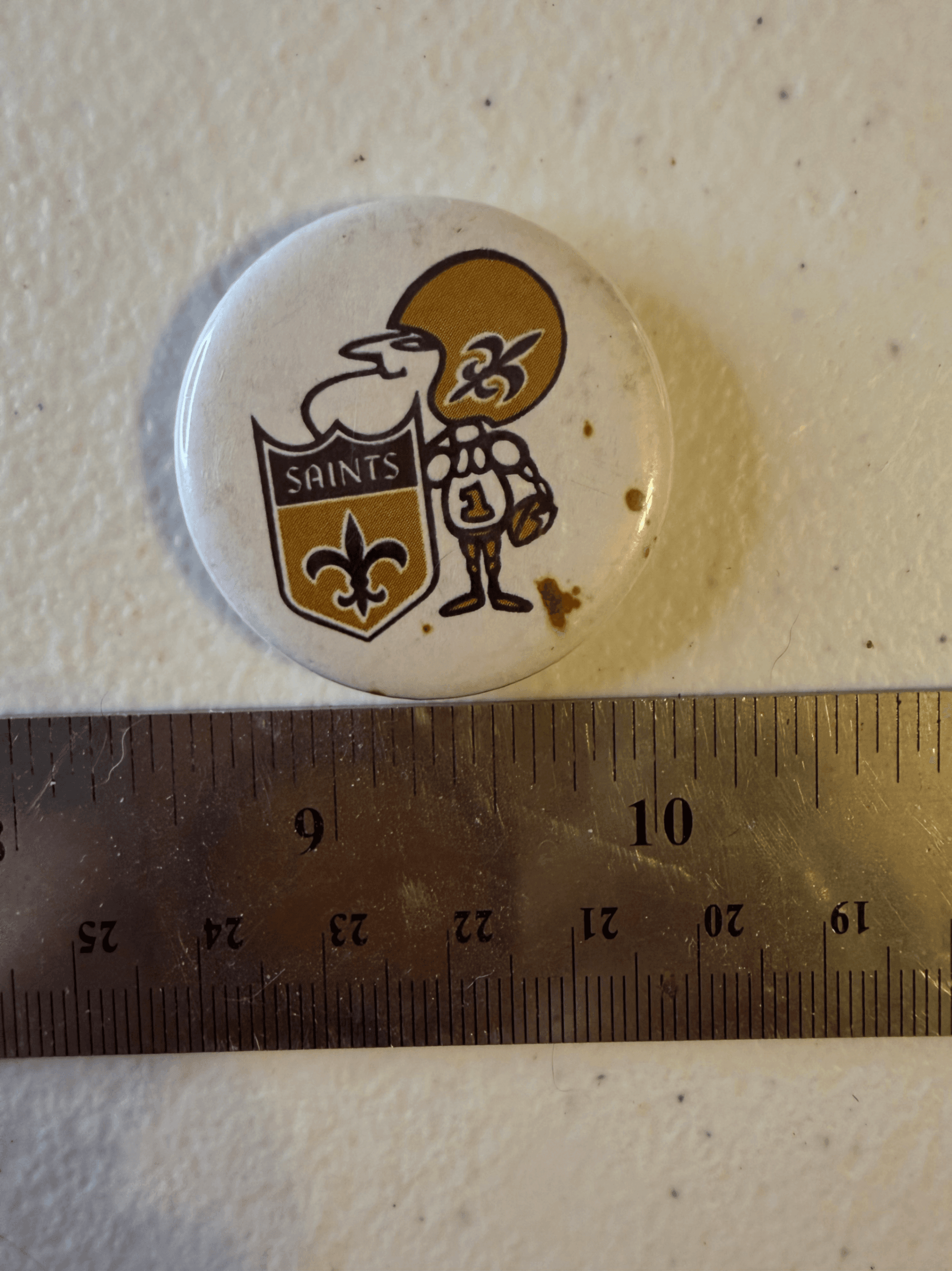 Vintage New Orleans Saints Button Pinback 1970s Football Memorabilia - Image 1