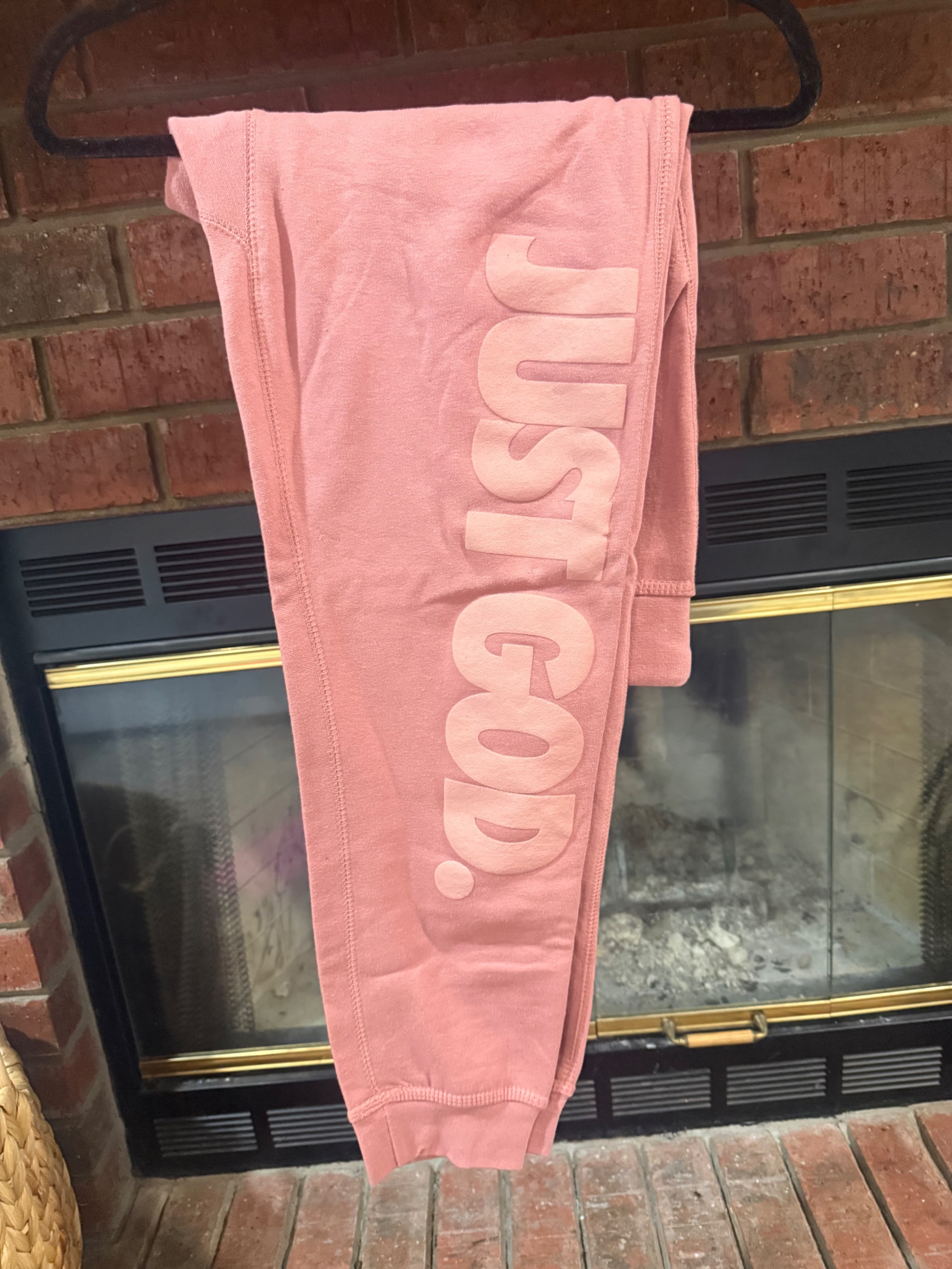 God Is Dope Pink Sweatpants Size M - Image 1
