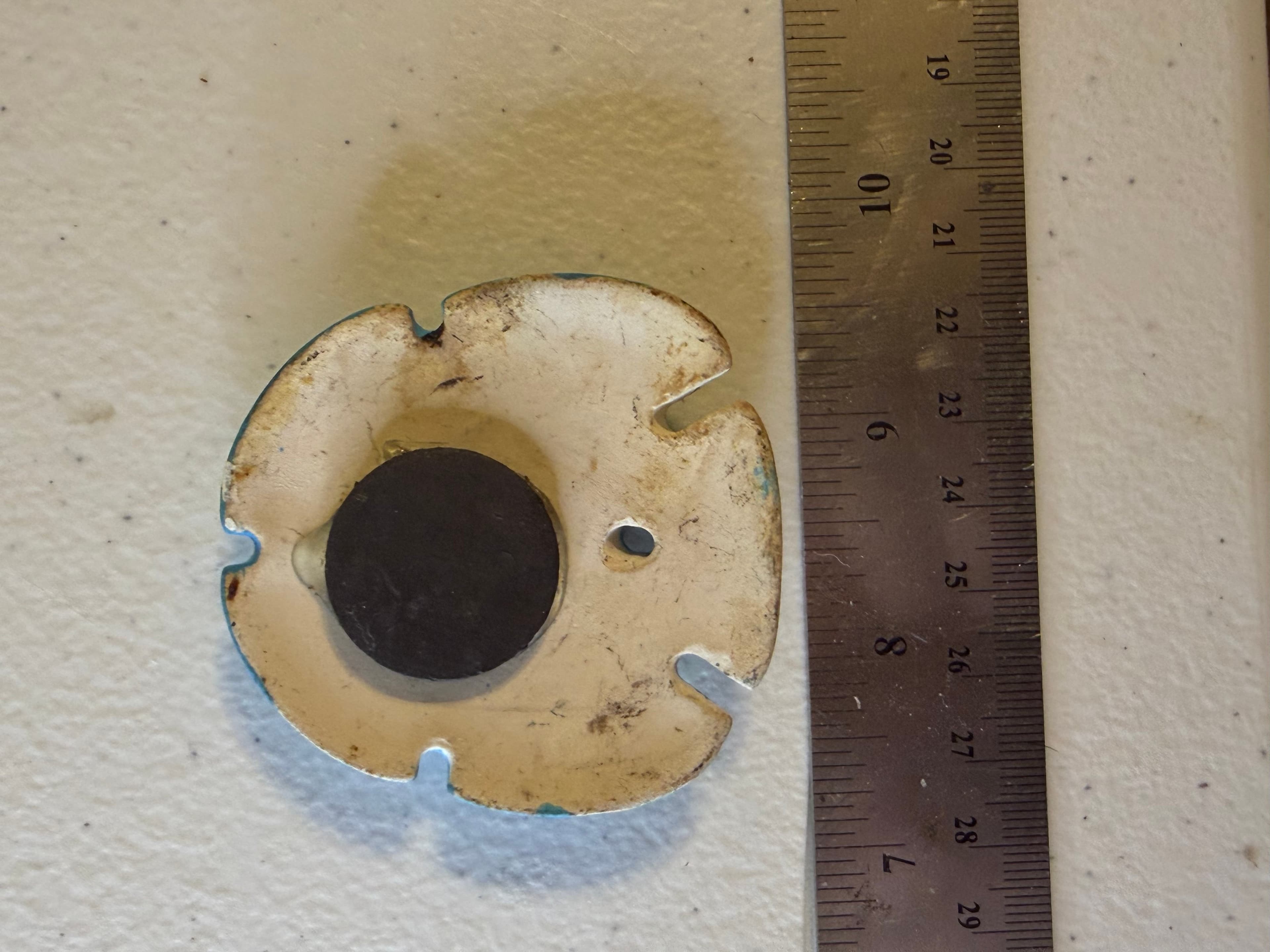 Vintage Galveston Island Hand Painted Sand Dollar Magnet Texas Beach Souvenir - Thumbnail 3