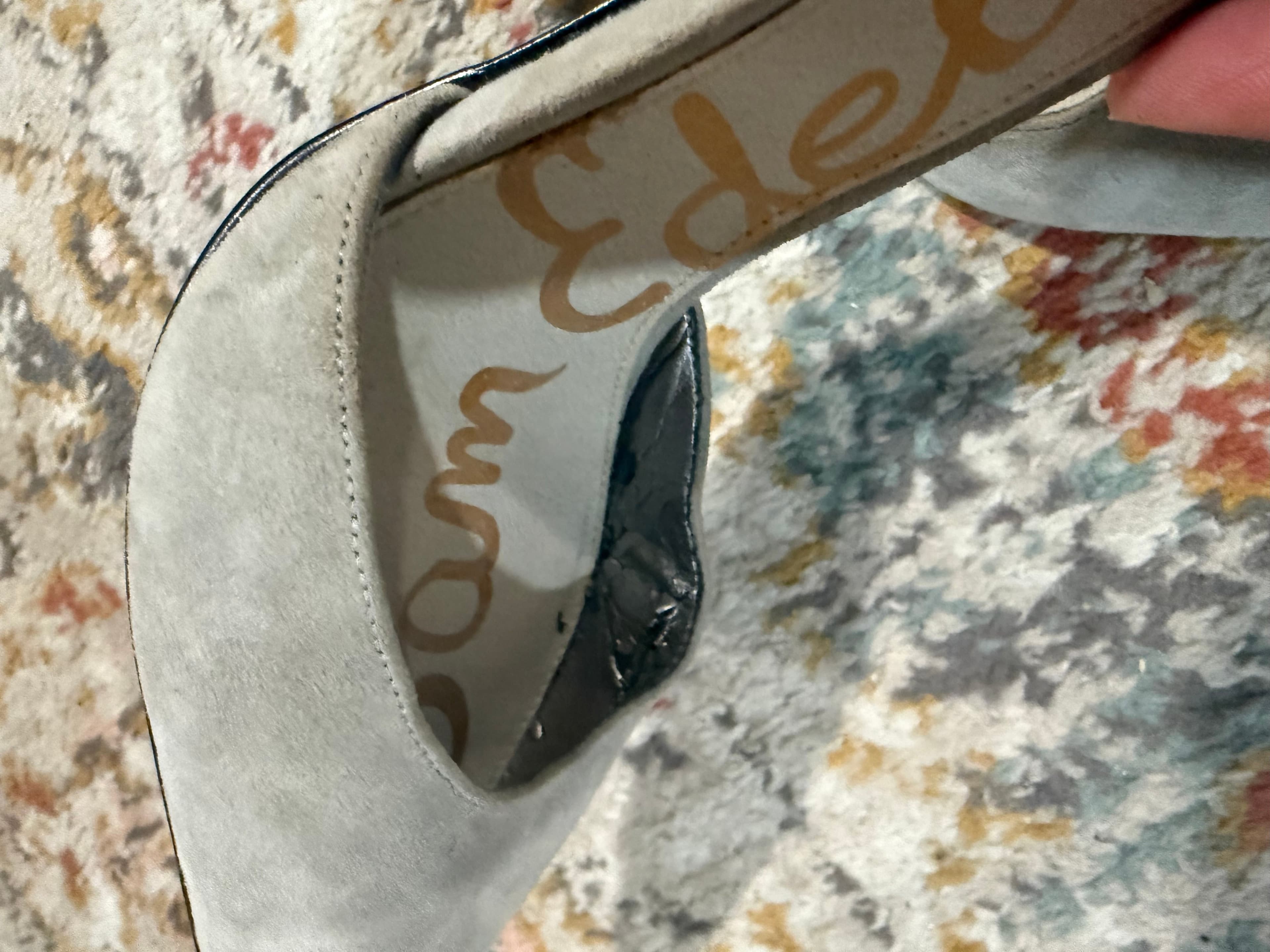 Sam Edelman Gray Suede Pointed Toe Heels - Thumbnail 4