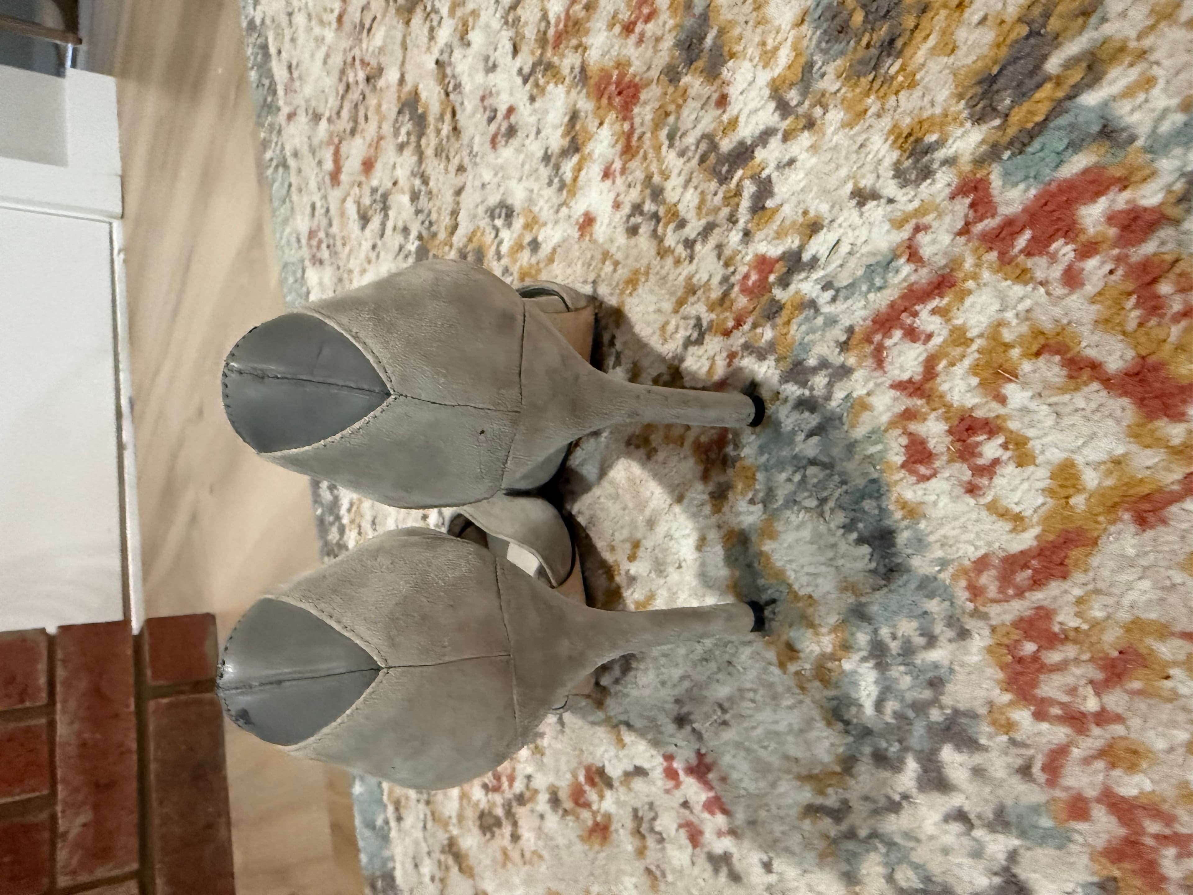 Sam Edelman Gray Suede Pointed Toe Heels - Thumbnail 2