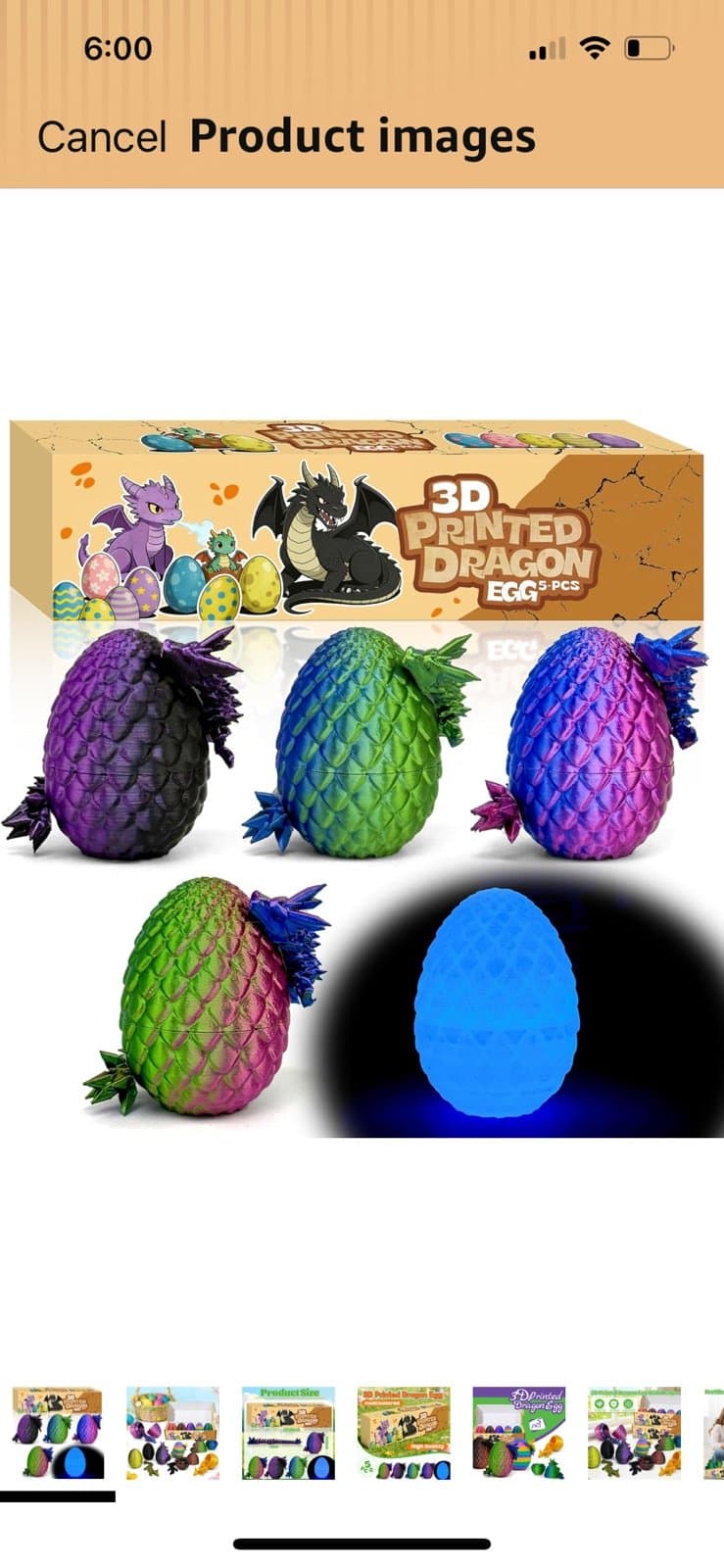 3-D Print Dino and Glow in the dark egg . (You get 1-Random egg) - Thumbnail 11