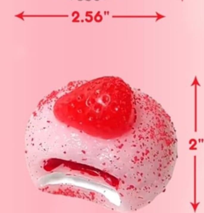 SQUISHY TOYS dessert. (PICK -1) comes in a clear PVC pouch and Keyr - Thumbnail 9