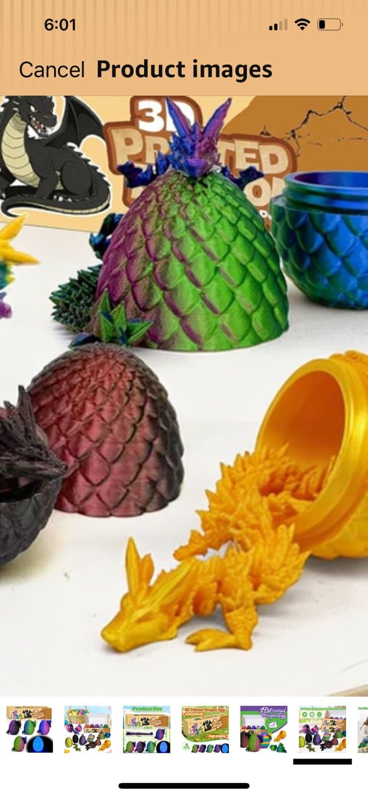 3-D Print Dino and Glow in the dark egg . (You get 1-Random egg) - Thumbnail 6