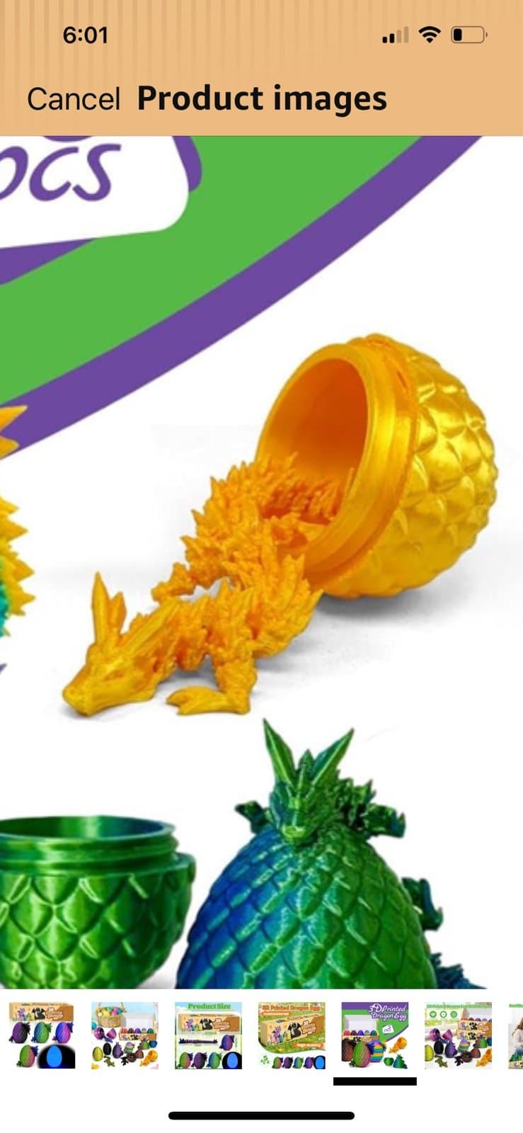 3-D Print Dino and Glow in the dark egg . (You get 1-Random egg) - Thumbnail 5