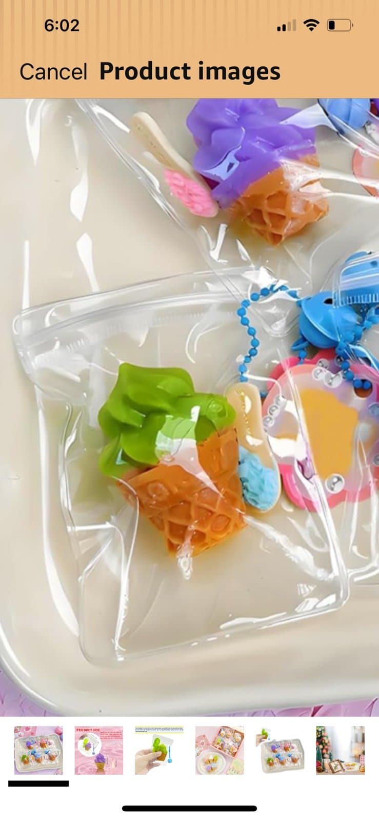 Ice cream cones squishy keychains (Pick-1) - Thumbnail 11
