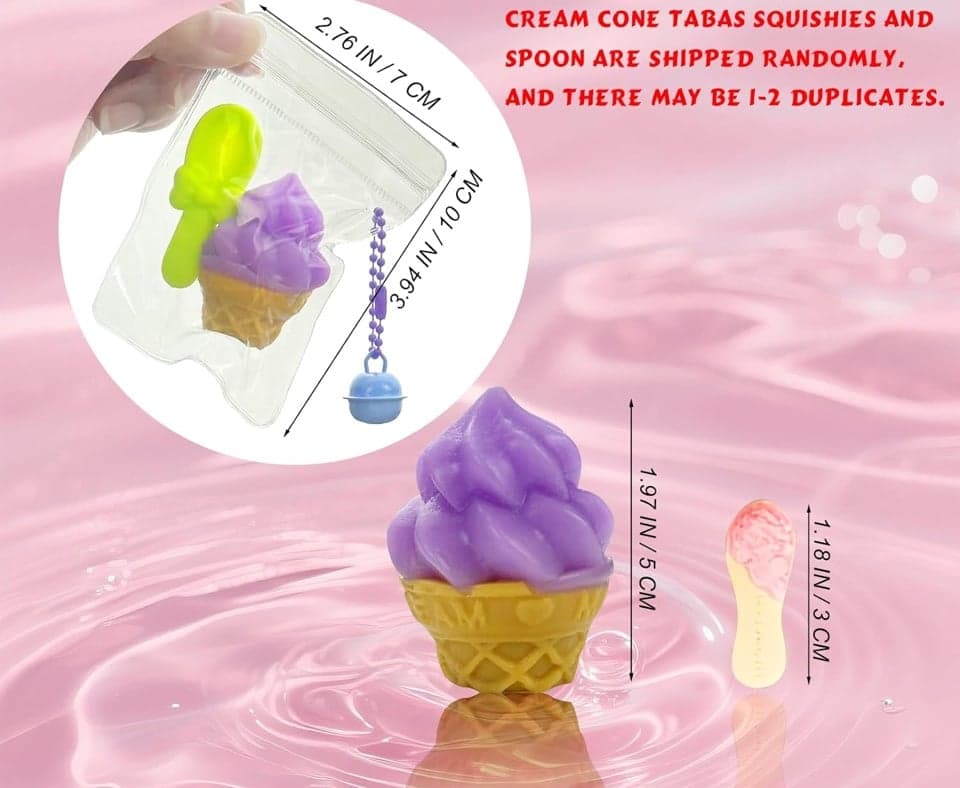 Ice cream cones squishy keychains (Pick-1) - Thumbnail 6