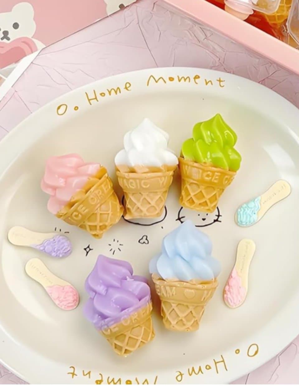 Ice cream cones squishy keychains (Pick-1) - Thumbnail 3