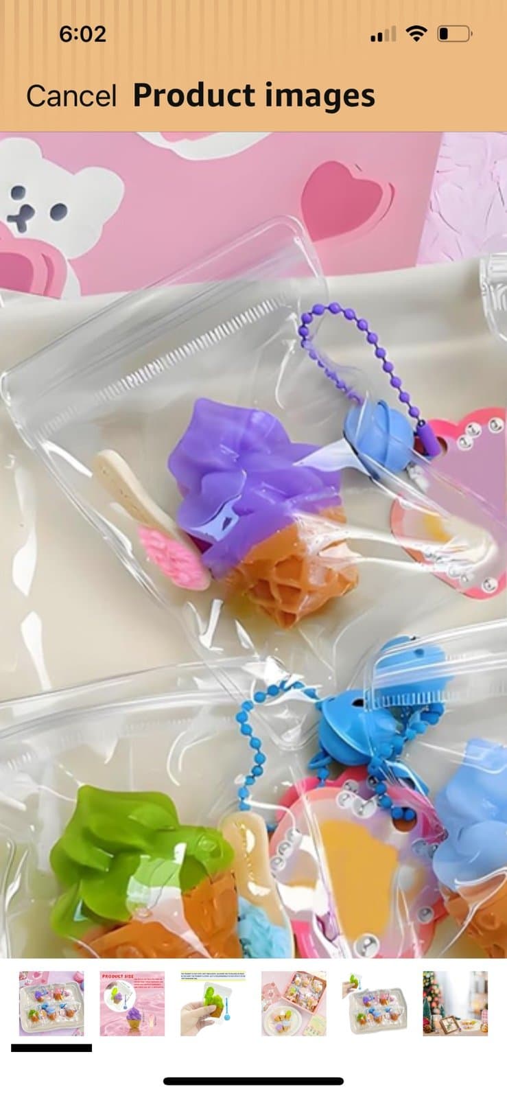Ice cream cones squishy keychains (Pick-1) - Thumbnail 10