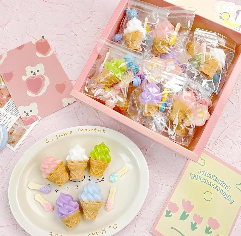 Ice cream cones squishy keychains (Pick-1) - Thumbnail 4