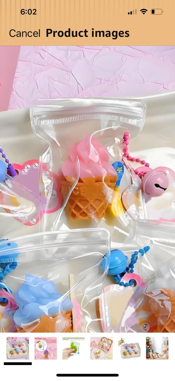 Ice cream cones squishy keychains (Pick-1) - Thumbnail 9