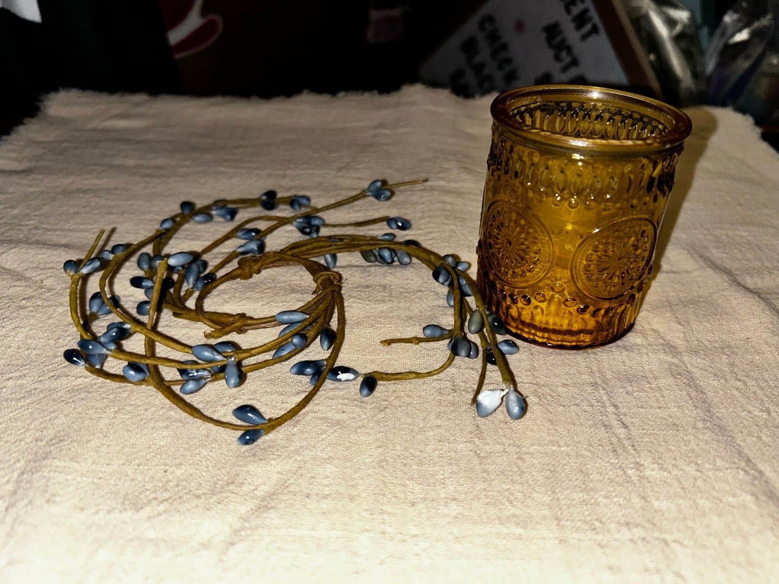 Small glass / with decor both new .