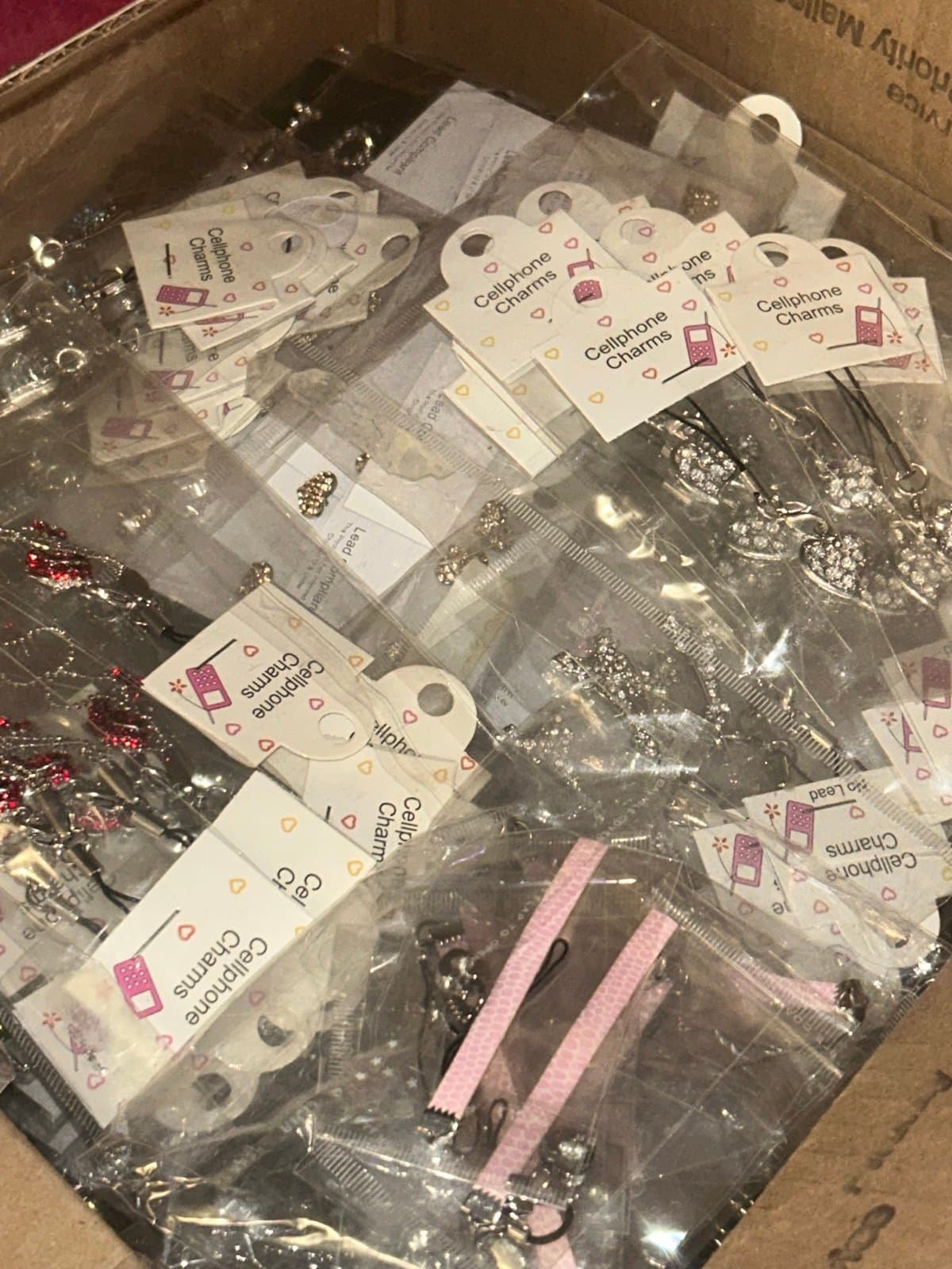 10 Pc Mixed Jewelry Lot earrings, necklaces, phone, charms rings pendant - Thumbnail 2