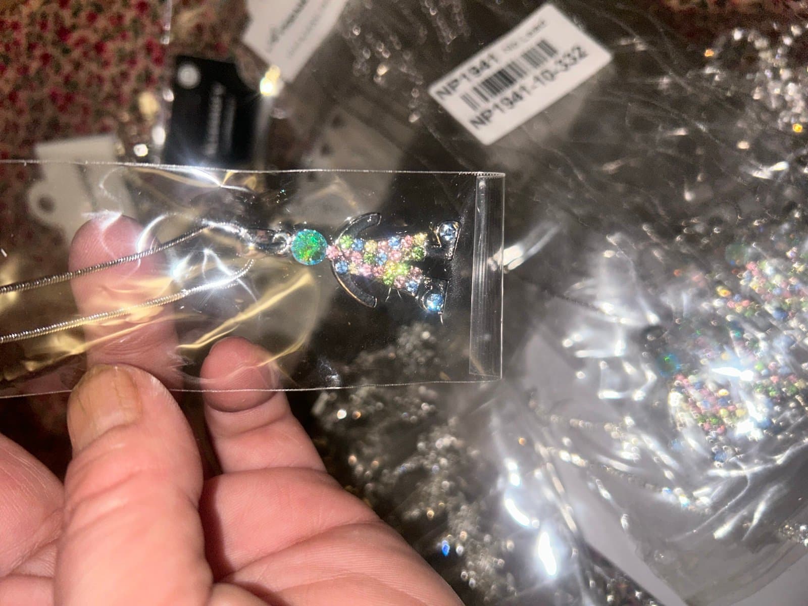 10 Pc Mixed Jewelry Lot earrings, necklaces, phone, charms rings pendant - Thumbnail 4