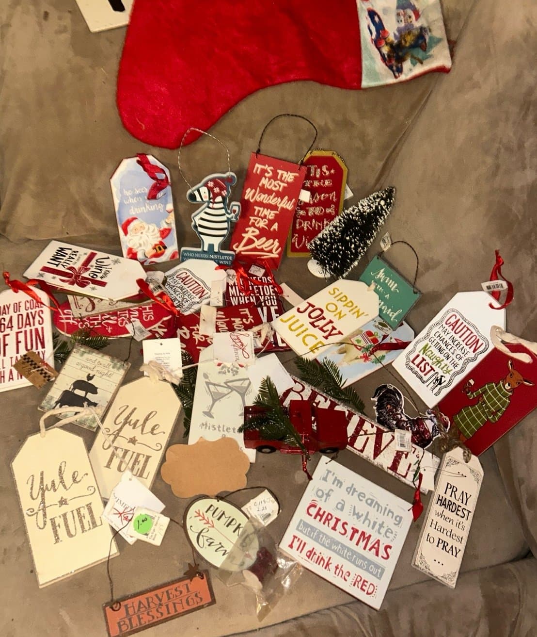 Primitive by Kathy Decor Christmas Tags (Wooden) &(Metal ) $3-$4 Retail Each - Thumbnail 2