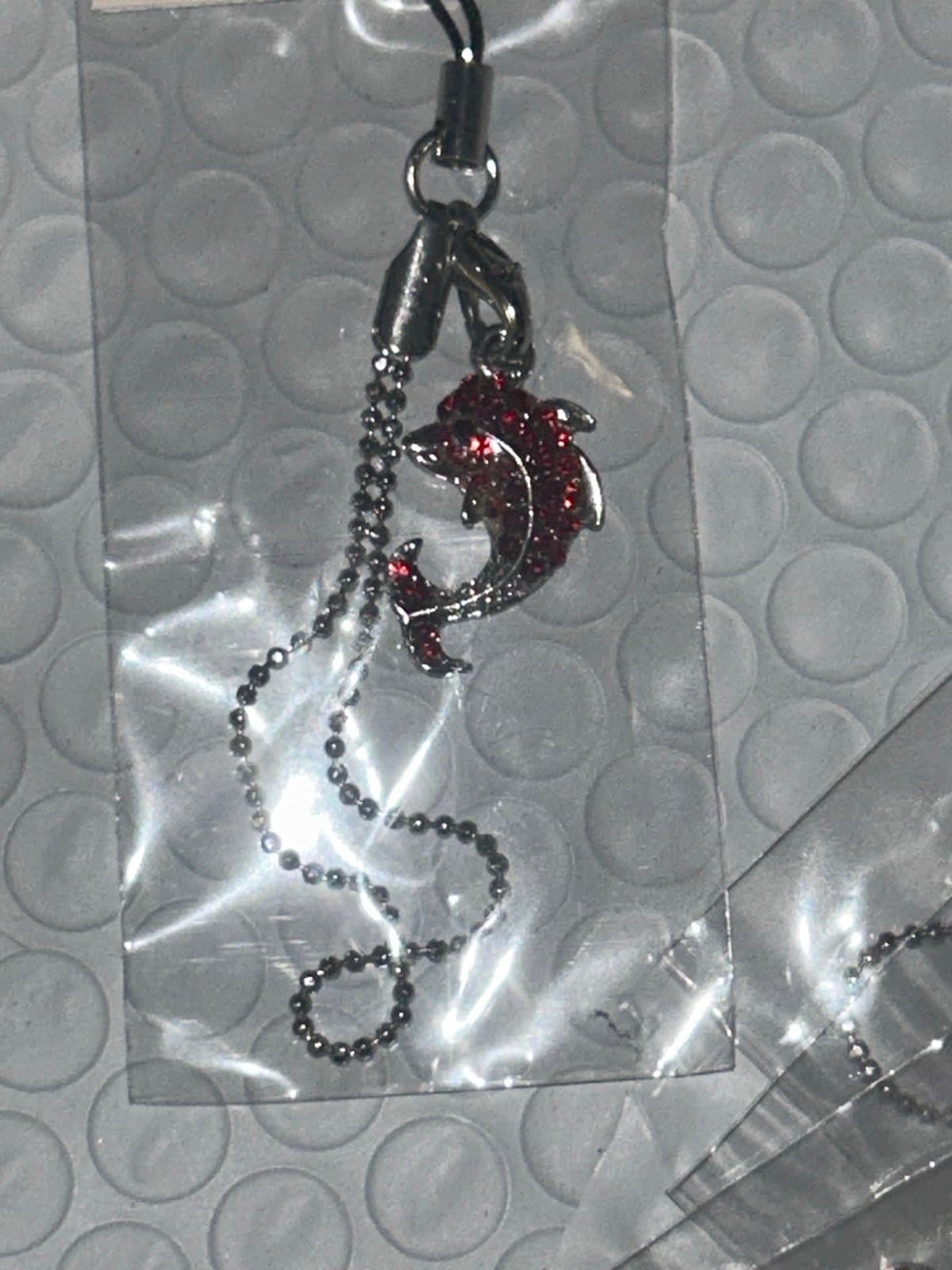 1-Red Dauphin phone charm - Thumbnail 2