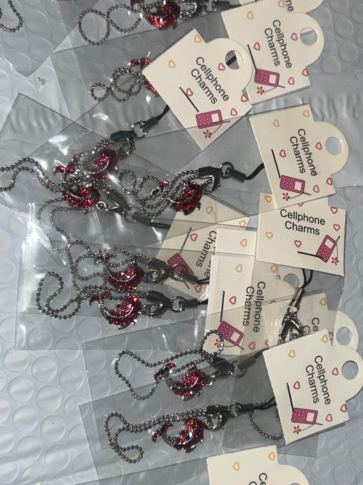 1-Red Dauphin phone charm
