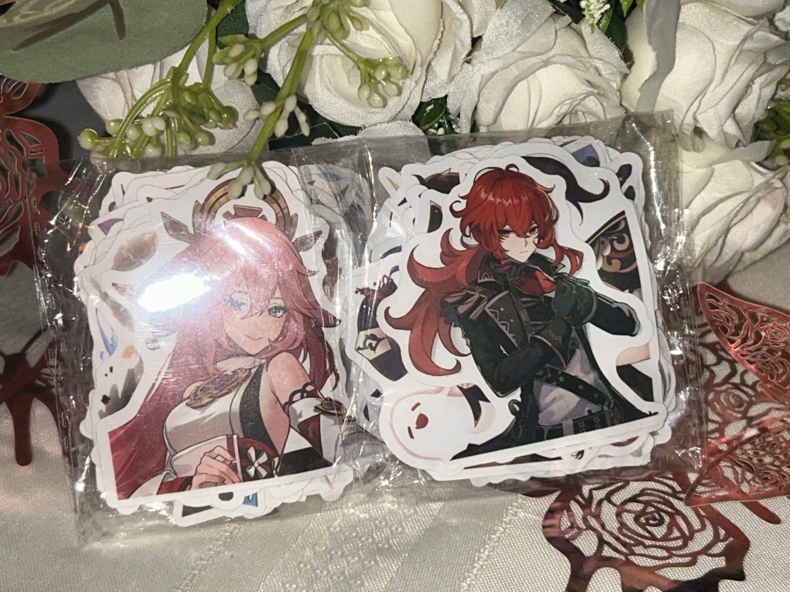 Genshin Impact Vinyl Single Sticker packs 50 Pc Per Purchase GREAT FOR ANY CRAFT - Thumbnail 2