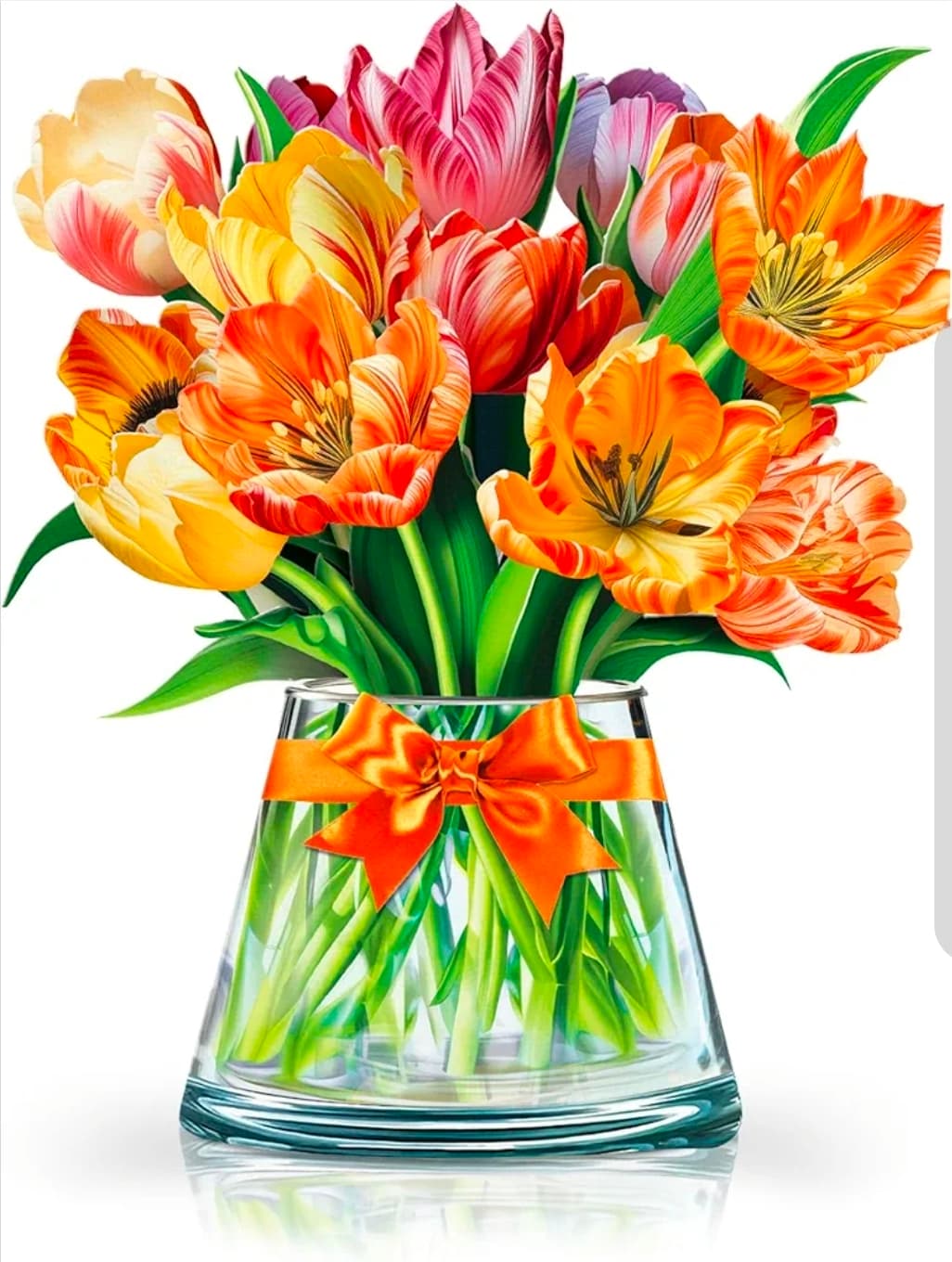 Harmony Tulips Pop-Up Flower Bouquet with Note Card - Thumbnail 2