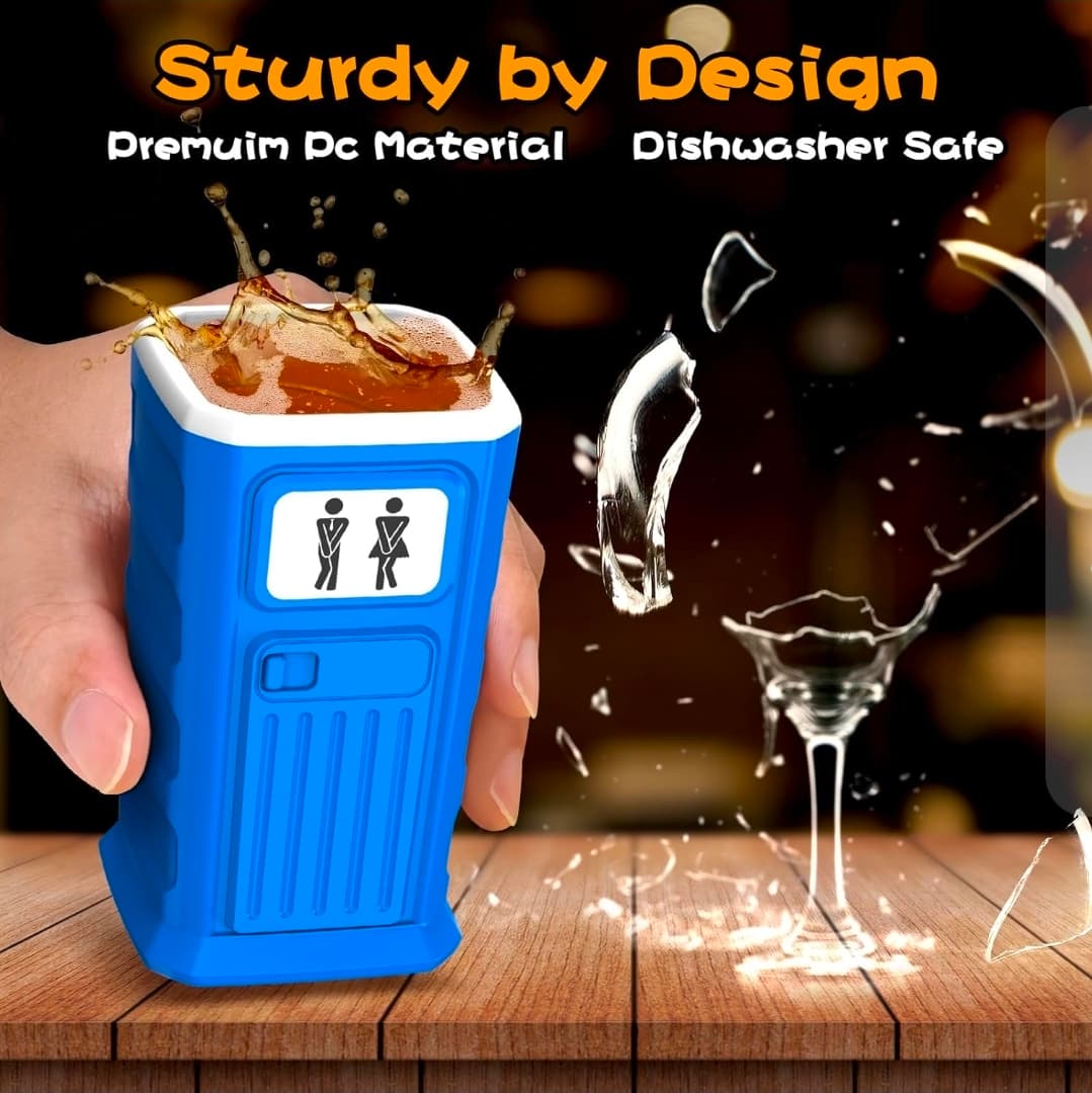 Gag Porta Potty Shot Glasses 2oz Set of 4 - Thumbnail 4