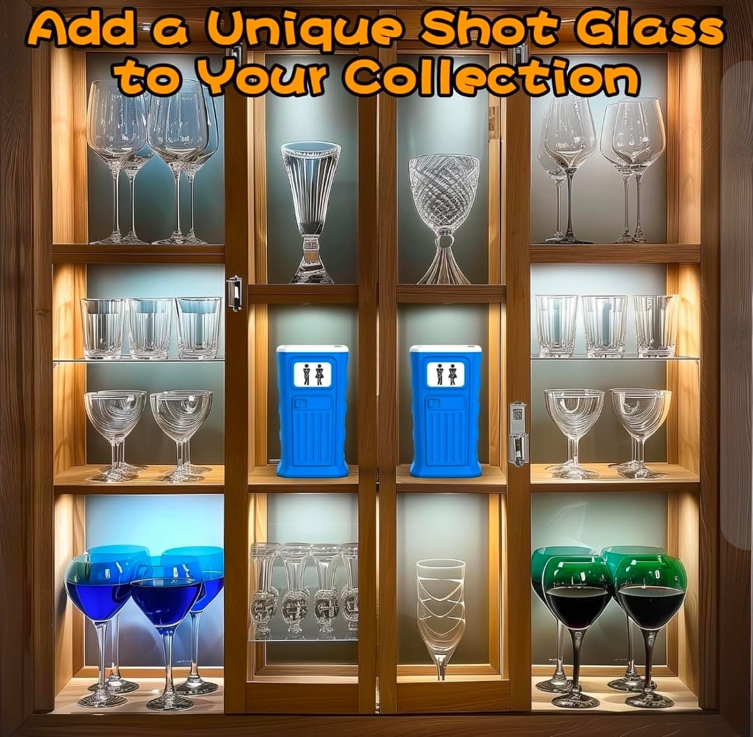 Gag Porta Potty Shot Glasses 2oz Set of 4 - Thumbnail 6