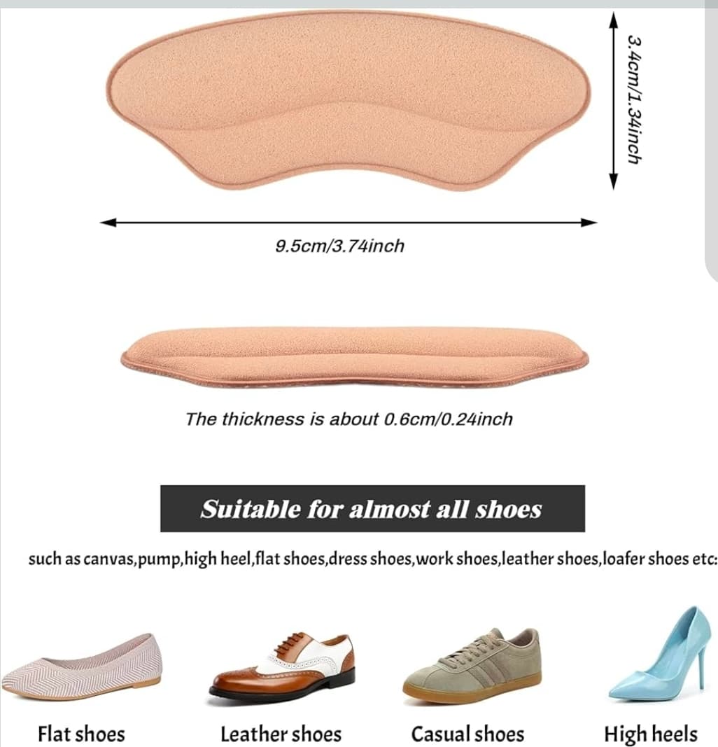 Heel Pads for Shoes - Anti-Slip Cushion Inserts - Thumbnail 5