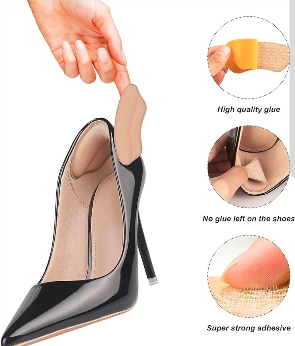 Heel Pads for Shoes - Anti-Slip Cushion Inserts - Thumbnail 4