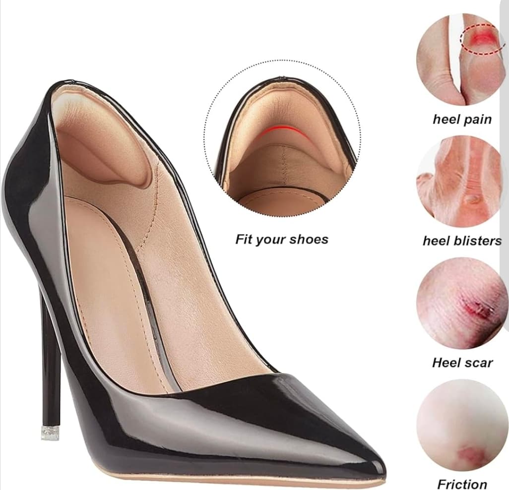 Heel Pads for Shoes - Anti-Slip Cushion Inserts - Thumbnail 2