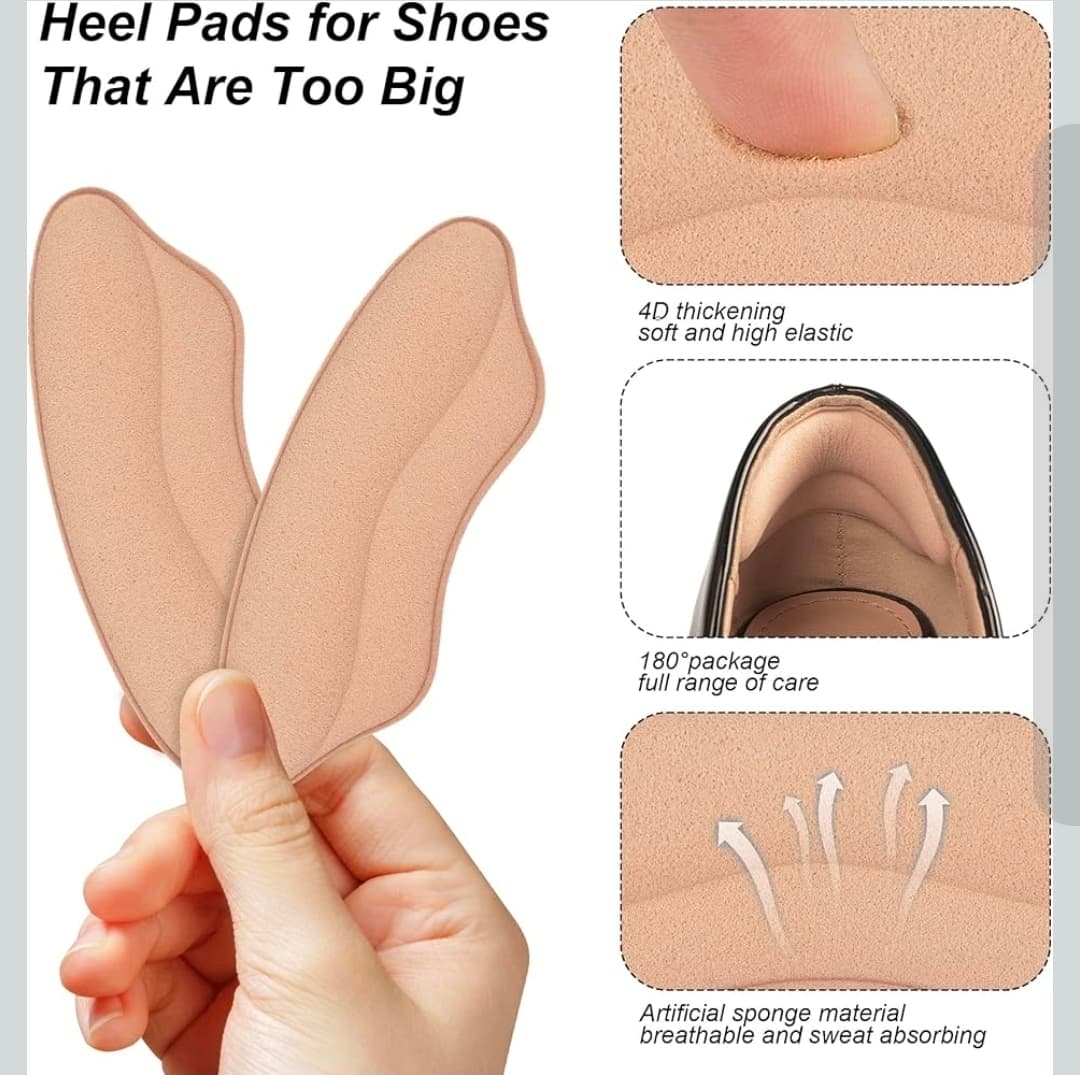 Heel Pads for Shoes - Anti-Slip Cushion Inserts - Thumbnail 3