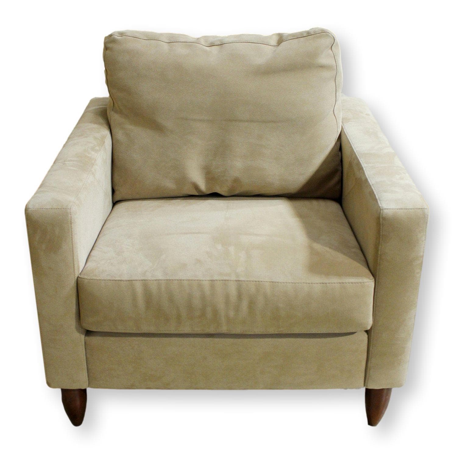 Crate & Barrel Tan Club Chair - Tan - Image 1