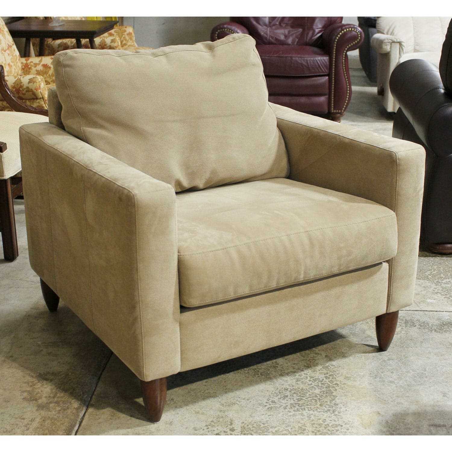 Crate & Barrel Tan Club Chair - Tan - Thumbnail 2