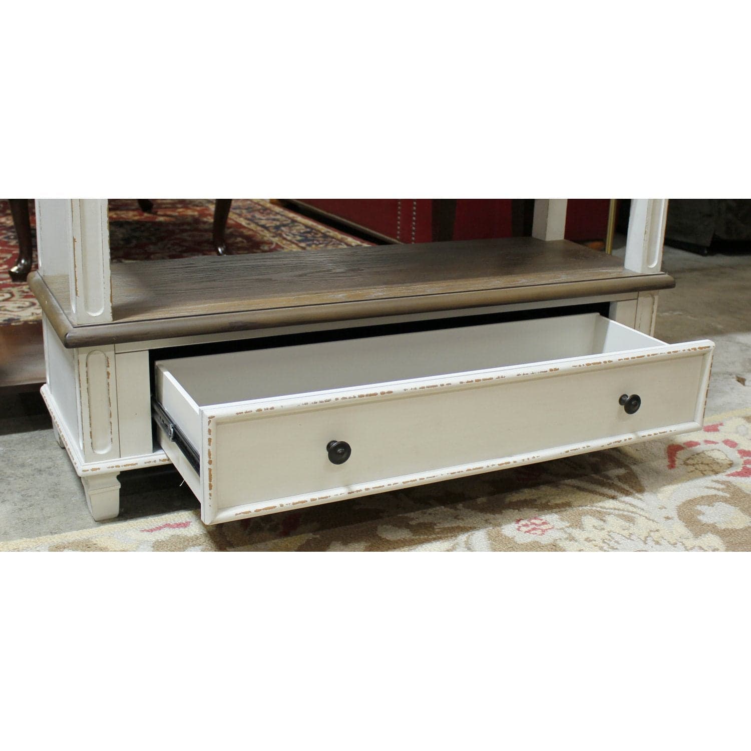 Off-White Etagere w/Drawer - Off White - Thumbnail 4
