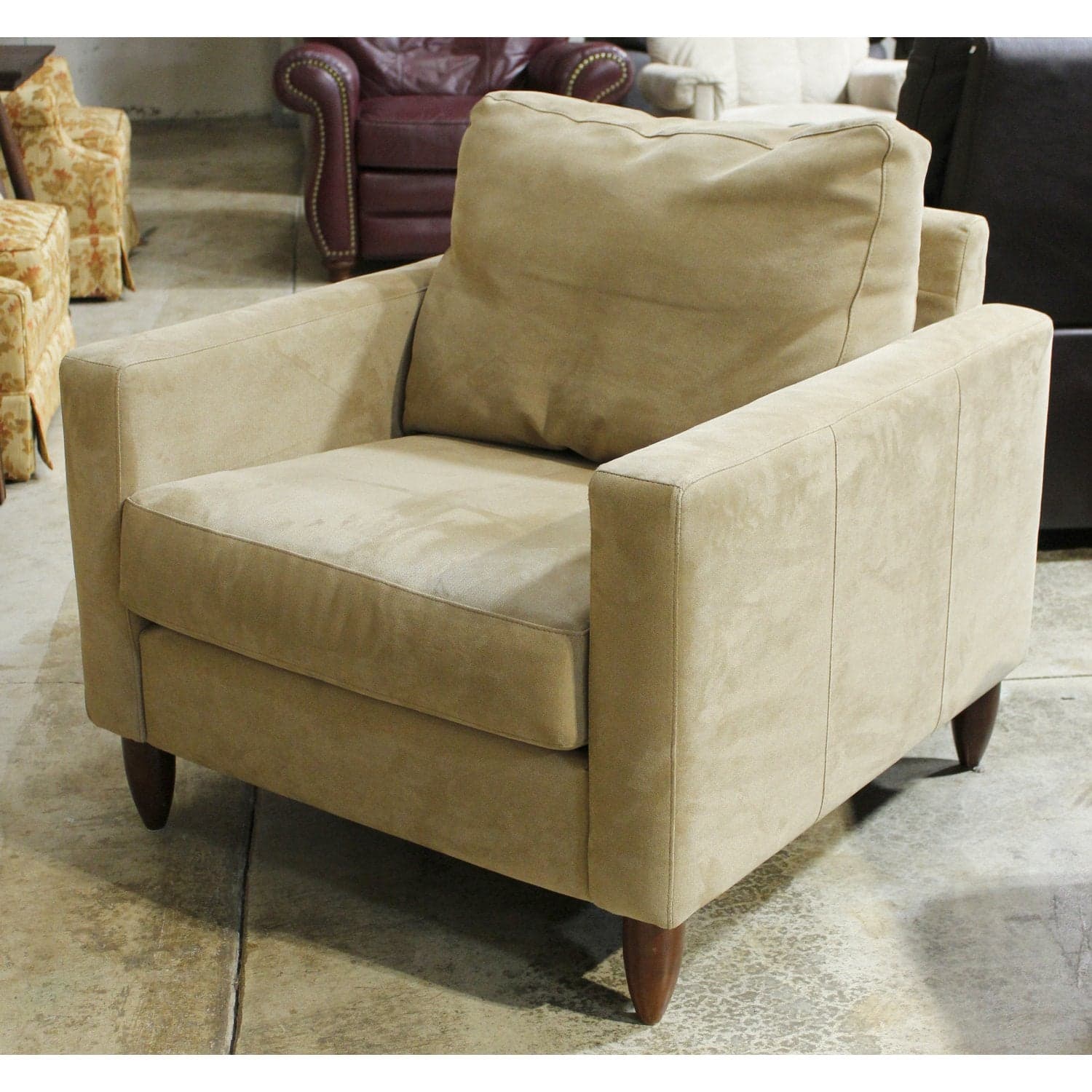 Crate & Barrel Tan Club Chair - Tan - Thumbnail 3