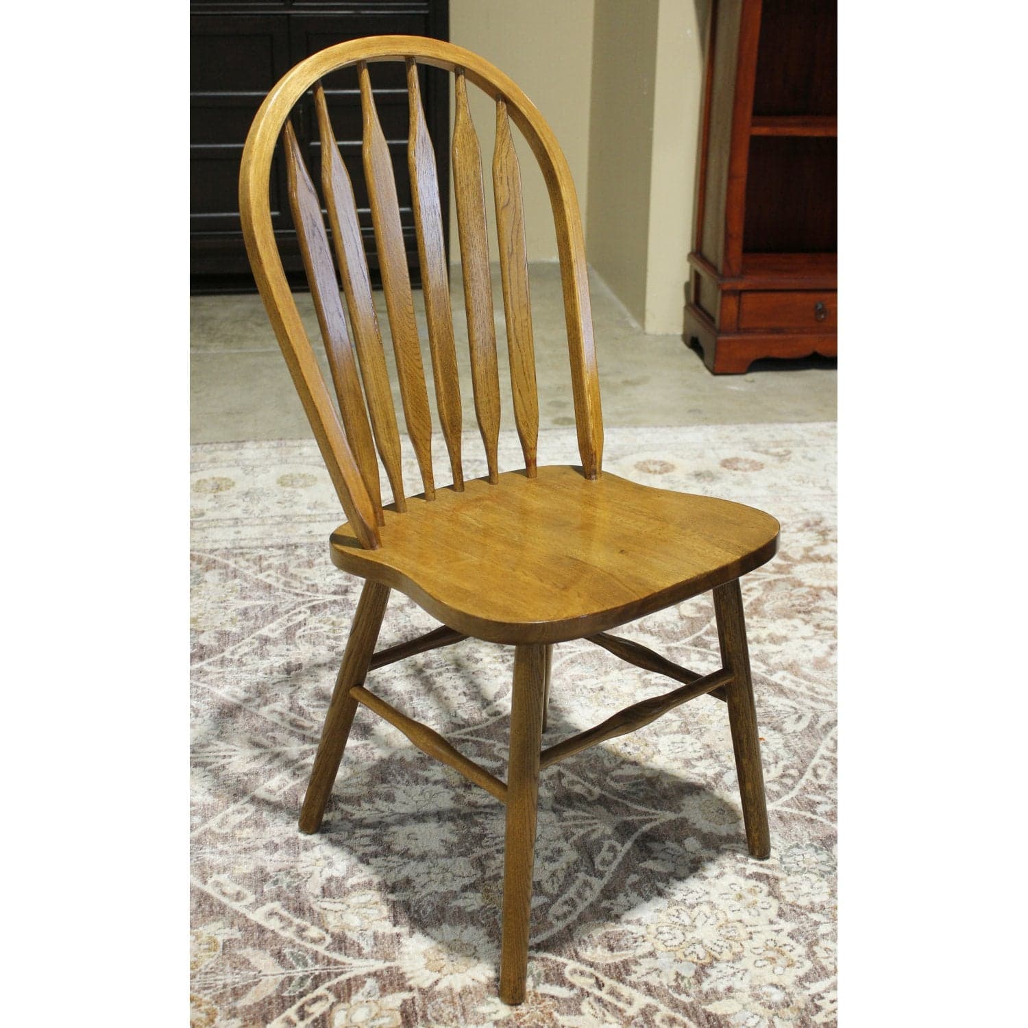 A-America Oval Oak Dining Table w/6 Spindle Chairs - Thumbnail 4